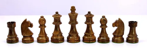 Vista 2 de StonKraft - Peón de piezas de ajedrez de madera con piezas de ajedrez extra de reinas (3.75 pulgadas de altura King)