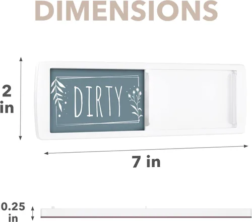 Vista 2 de ASSURED SIGNS Imán para lavavajillas Clean Dirty Sign 7 x 2 pulgadas, construcción premium Eliminate Kitchen Confusion, Strong Magnetic Hold