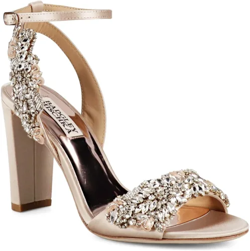 Vista 2 de Badgley Mischka Zapato de noche con adornos de cristal Libby