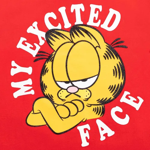 Vista 3 de Conjunto de camiseta de manga corta y pantalones cortos de malla atlética de Garfield