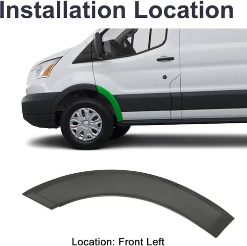 Vista 3 de Moldura de Guardabarros Delantero Izquierdo Cubierta de Panel de Arco de Rueda Compatible con Ford Transit-150 Transit-250 Transit-350 2.0L 3.5L