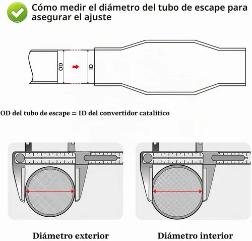 Vista 4 de Convertidor catalítico universal de entrada/salida de 2 pulgadas, con escudo térmico (compatible con EPA)