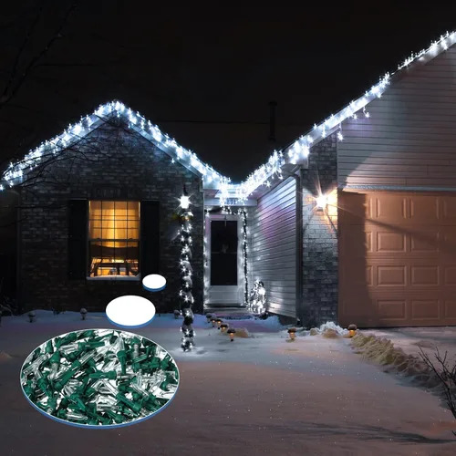 Vista 6 de Honoson 120 Piezas Bombillas LED de Repuesto de Navidad 3v Impermeables Bombillas de Luces LED a Granel para Decoraciones de Árbol de Navidad Base