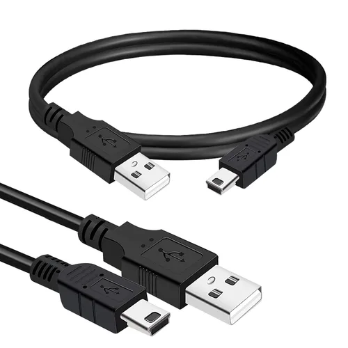 Vista 11 de BRENDAZ Cable mini USB, paquete de 2 unidades de 1 pie - Cable de carga de datos USB tipo A macho a Mini B compatible con cámara, Blue Yeti Snowball