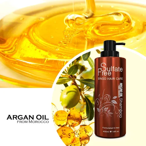 Vista 9 de BINGO HAIR CARE Champú y acondicionador de aceite de argán marroquí, aceite orgánico 100% natural, revitalizante, nutritivo, antiencrespamiento, sin