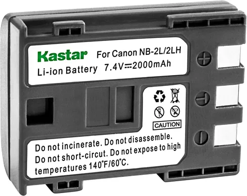 Vista 2 de Kastar Batería (paquete de 2) para Canon NB-2L NB-2LH NB-2L12 NB-2L14 NB-2L24 y PowerShot G7 G9 S30 S40 S45 S50 S60 S70 S80 DC410 DC420 VIXIA HF R10