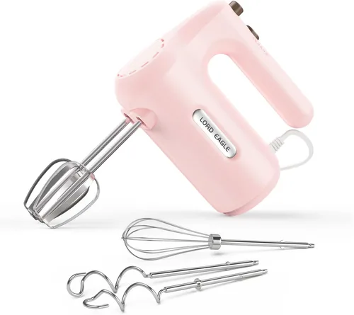 Vista 14 de Lord Eagle - Batidora de mano eléctrica de 5 velocidades, batidora de mano compacta de 300 W, batidora de huevos portátil de cocina con 5 accesorios
