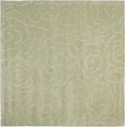 Vista 30 de SAFAVIEH Soho Collection SOH812B - Alfombra decorativa suave de lana y viscosa de 2 x 3 pies, hecha a mano, color azul claro y marfil