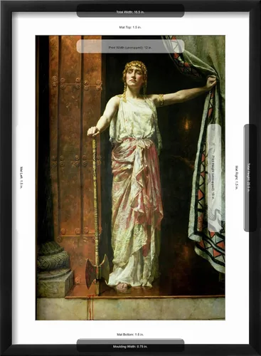 Vista 5 de ART.COM Impresiones artísticas enmarcadas para pared, Clytemnestra, 1882 por John Collier, decoración de cultura mundial, 12 x 18 pulgadas, marco