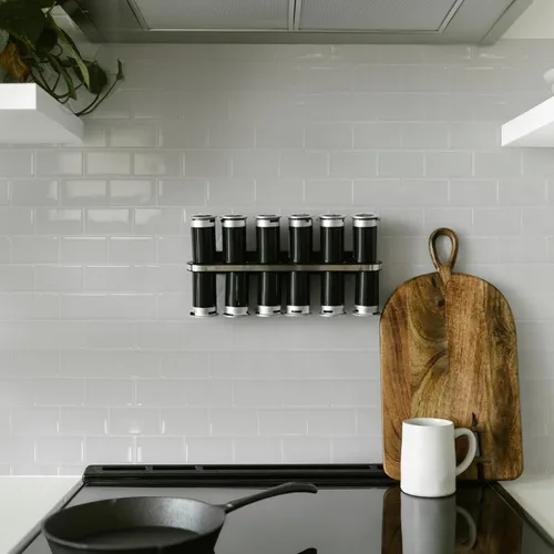 Vista 5 de Art3d Paquete de 10 calcomanías para azulejos, azulejos adhesivos, película de azulejos, calcomanías de pared blancas, azulejos de metro, decoración