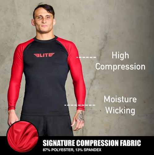 Vista 26 de Elite Sports MMA, BJJJ, No-Gi, protección de entrenamiento de manga corta