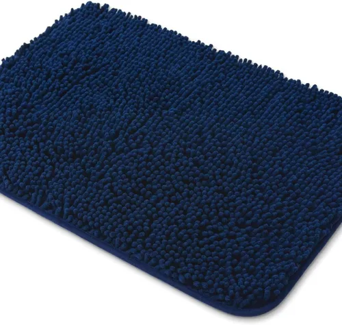 Vista 251 de Yeaban Alfombra de pasillo de baño de 24 x 72 pulgadas, antideslizante, alfombra de baño larga de felpilla gruesa, absorbente y lavable, alfombra