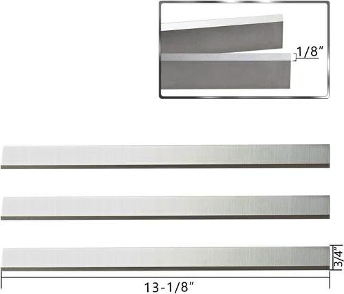 Vista 2 de Cuchillos cepilladores de 13-1/8 pulgadas para Delta RC-33, DC-33 Rockwell Jointer Planer 13-1/8" x 1" x 1/8" 3pcs