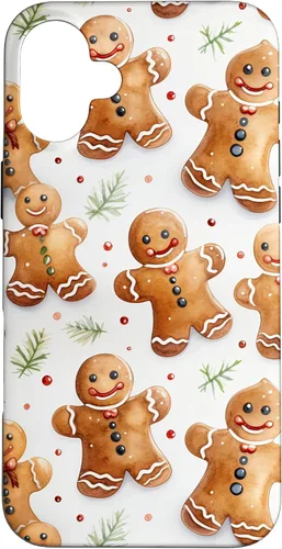 Vista 23 de Christmas Gingerbread Man Pattern for Girls Cute Xmas Baking Case for iPhone 17