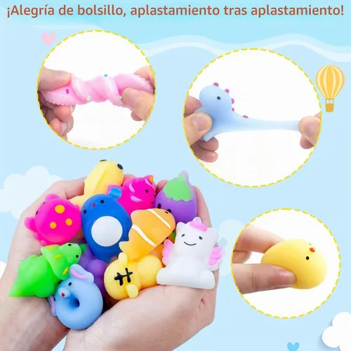 Vista 3 de Paquete de 40 juguetes Mochi Squishies, Kawaii Squishies a granel