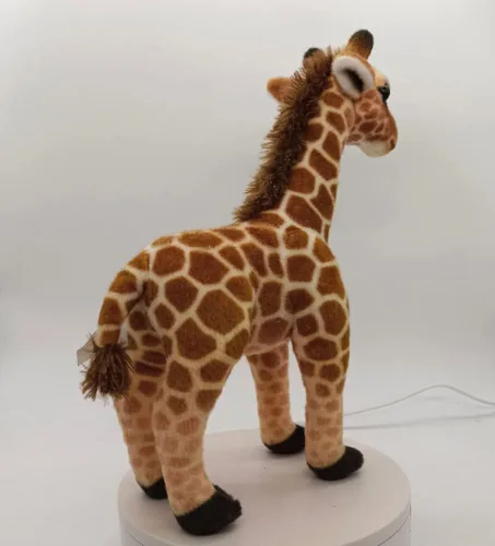 Vista 6 de GracesDawn Muñeca de jirafa marrón, jirafa de peluche grande, adecuada para temática de selva, decoración, abrazo, regalo ideal para niños de 12.5