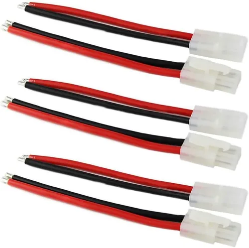 Vista 2 de FLY RC 3 pares de conectores de batería Tamiya macho y hembra 14awg 3.9 in para RC Car Lipo carga de batería