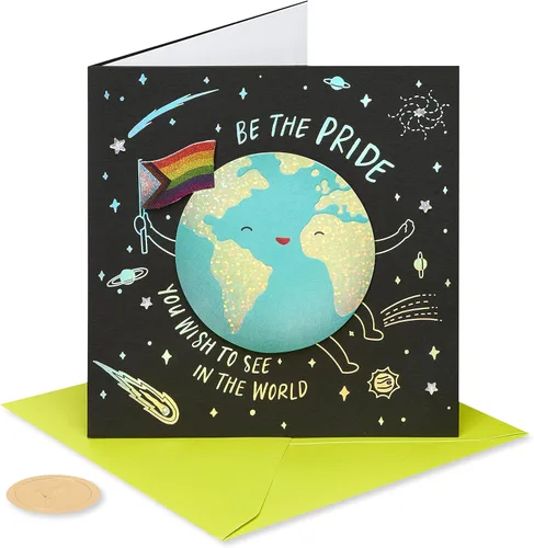 Vista 4 de Papyrus Tarjeta de orgullo en blanco para LGBTQIA+(Be the Pride)