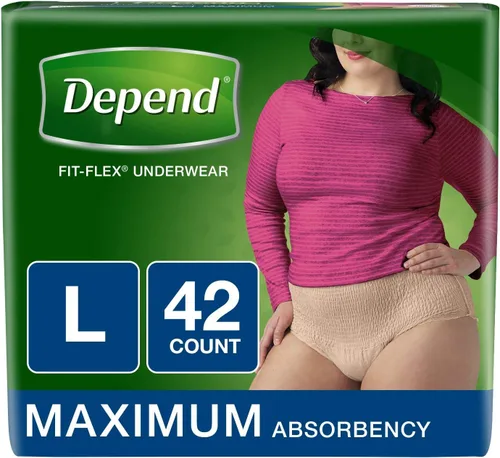 Vista 27 de Depend Ropa interior desechable de protección fresca Pretina femenina Estilo pequeño, 47915, máximo, 38 Ct