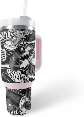 Vista 18 de MightySkins Skin - Vaso de vinilo compatible con Stanley The Quencher H2.0 FlowState de 40 onzas – Puppy Fall Funda protectora de vinilo duradera