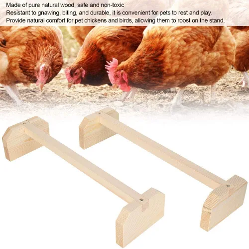 Vista 3 de TOPINCN Soporte de madera para pollo, perca de pollo, soporte de madera para pollo y loro grande, 2