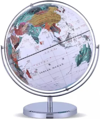 Vista 7 de Globos geográficos de 720 ° de rotación completa de alta definición globo mundial de escritorio globos geográficos para adultos estudiantes globos