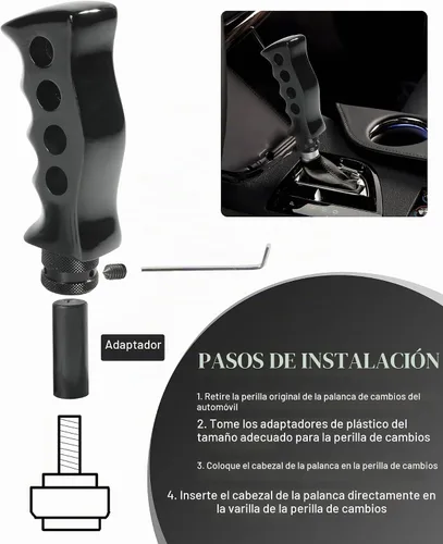 Vista 4 de Zlirfy - Pomo de palanca de cambios de automóvil, perilla de cambio automática, accesorios de automóvil, mango de cuchillo de agarre para automóvil