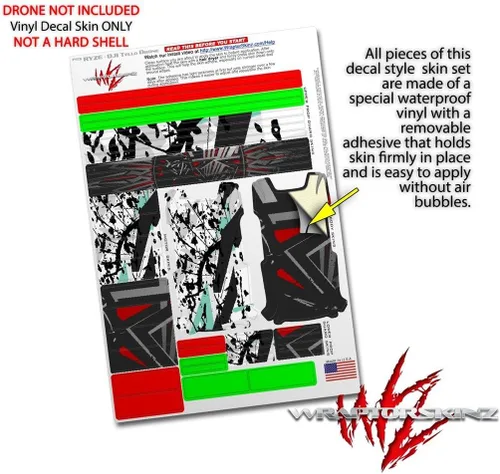 Vista 4 de Skin Wrap 2 Pack para DJI Ryze Tello Drone baja 0018 mar verde Drone No Incluidas