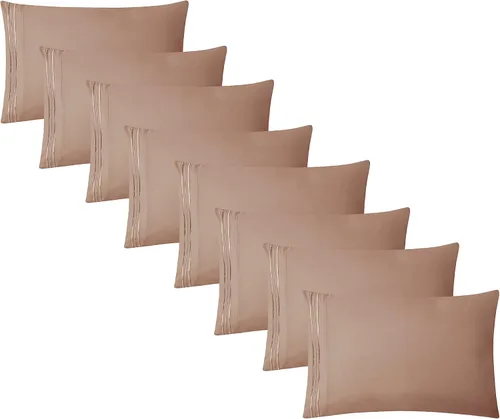 Vista 88 de Clara Clark Fundas de almohada de tamaño estándar – Funda de almohada ultra suave, fundas de almohada de microfibra ligera tamaño Queen – Juego de 2
