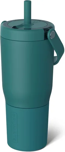 Vista 16 de BrüMate Resa - Vaso de viaje 100% a prueba de fugas de 25 onzas con asa y pajilla, popote SoftSip flexible, funda de silicona para mayor
