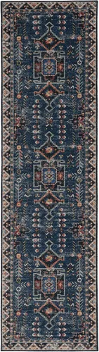 Vista 41 de Linon The Anywhere - Alfombra lavable Wesley marfil/amarillo, 5 x 7 pies Wesley Marfil y Amarillo