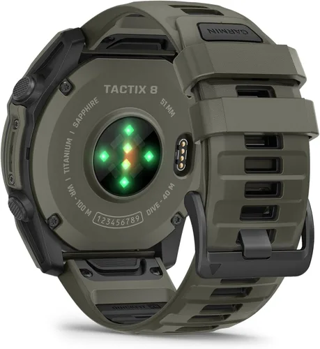 Vista 8 de Garmin tactix 8 - Reloj inteligente táctico AMOLED de 2.008 in, paquete zafiro Para táctica, exterior y navegación GPS multibanda balística