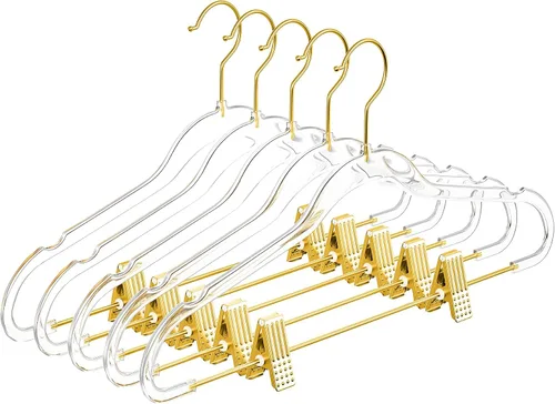 Vista 30 de MIZGI - Perchas premium de terciopelo negro para pantalones con clips ajustables (paquete de 20) Perchas delgadas para faldas - Perchas Negro/Negro