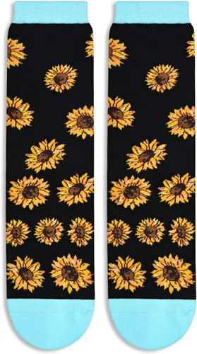 Vista 4 de Zmart Funny Crazy Socks for Women Teen Girls, Sunflower Socks Gifts for Plant Lovers Garden Gifts for Nature Lovers