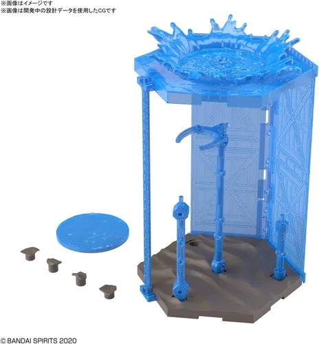 Vista 2 de Bandai Hobby - Misiones de 30 minutos - Base de escena personalizada #05 (versión Waterfield), Bandai Spirits 30MM 1/144 Model Kit Base