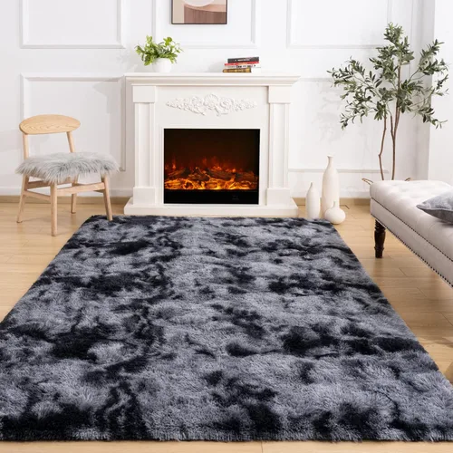 Vista 186 de Softlife Alfombra naranja para dormitorio, alfombra de felpa esponjosa para sala de estar para niñas, alfombra lanuda para niños, alfombra suave