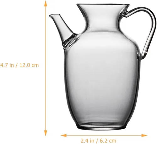 Vista 6 de Hemoton - Tetera de vidrio para uso doméstico Pequeña tetera de Kung Fu cómoda - Mango escaldado para elaborar cerveza y té de hierbas