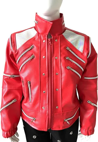 Vista 2 de Beat It - Chaqueta roja para niños, disfraz para fiesta de Perfromance Imitate Birthday