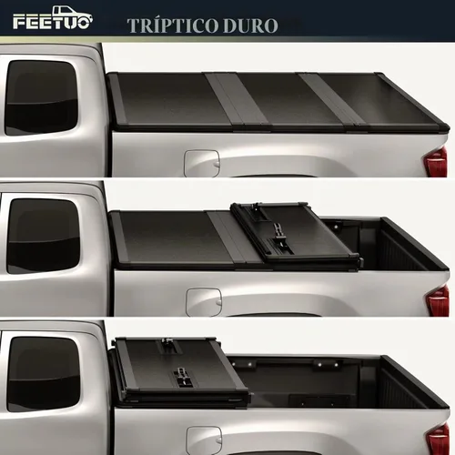 Vista 3 de FRP - Cubierta rígida de tres pliegues para Gladiator JT 2020-2026 de 5 pies/60.3 pulgadas para modelos con o sin el sistema de riel de cubierta