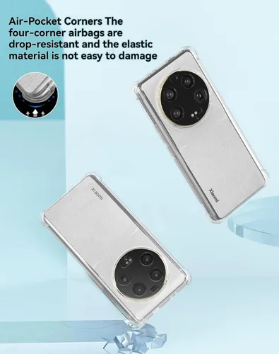 Vista 5 de USTIYA Funda para Mi Xiaomi 13 Ultra Clear TPU Cuatro Esquinas Cubierta Protectora Transparente Suave