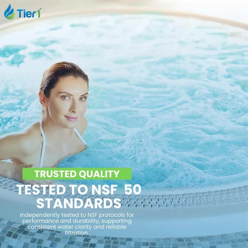Vista 6 de Tier1 Cartucho de filtro de spa de repuesto para Jacuzzi J300 y J400 Compatible con 6541-383, PJW60TL-OT-F2S, 6CH-961 15-1/2 pulgadas x 6-3/4