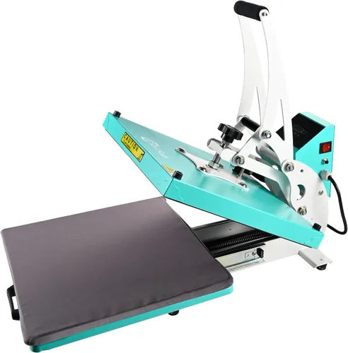 Vista 8 de ColorSub 15x15 Prensa Térmica para Camiseta con Cajón Deslizante, Máquina de Prensa Térmica para Sublimación, Azul Verde