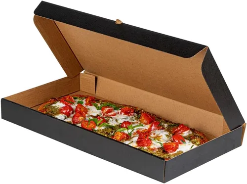 Vista 27 de Restaurantware - Cajas para pizza, 50 unidades, 14 x 7 x 1.5 pulgadas, embalaje de papel de cartón corrugado con bloqueo de pestañas, resistente a