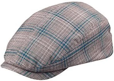Vista 2 de MG gorra a cuadros modelo Ivy Newsboy para hombre M Azul