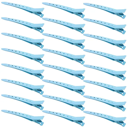 Vista 16 de 24 Paquetes de Pinzas Pico de Pato, Bantoye 2.75 Pulgadas Pinzas de Cocodrilo Rizadoras de Metal Antioxidante con Agujeros para Peinado del Cabello