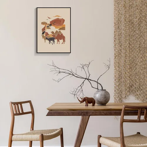 Vista 4 de OAOPIC Póster enmarcado con versículos bíblicos de la Biblia de Noé, arte de pared de historia bíblica cristiana, pintura impresa de escritura