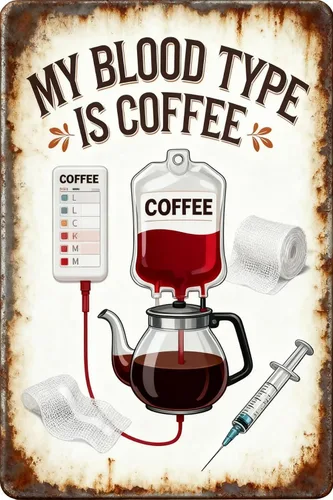 Vista 10 de COFFEE IS THE BEST THERAPY Metal Tin Sign 8x12 Inch - Retro Wall Decor For Man Cave，Home, Bar, Kitchen, Garage