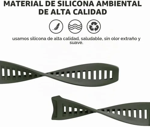 Vista 2 de NotoCity Correa de repuesto para Garmin Instinct, silicona suave, compatible con Garmin Instinct 2/Solar/Tactical(verde militar)