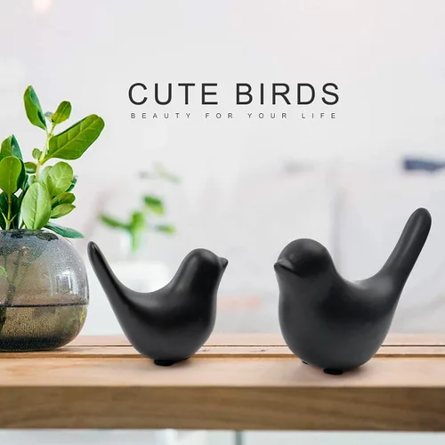 Vista 4 de Estatuas de animales pequeños, decoración del hogar, estilo moderno, pájaros, adornos decorativos para sala de estar, dormitorio, escritorio