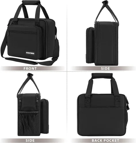 Vista 5 de Bolsa de transporte para cafetera compatible con Keurig K-Mini Mate, bolsa de almacenamiento portátil de una sola porción con bolsillos adicionales